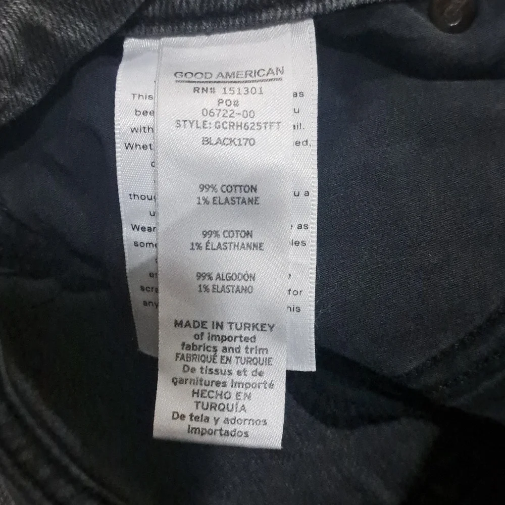 GOOD AMERICAN 0/25 distressed gray jeans, $155.00 - Picture 4 of 6